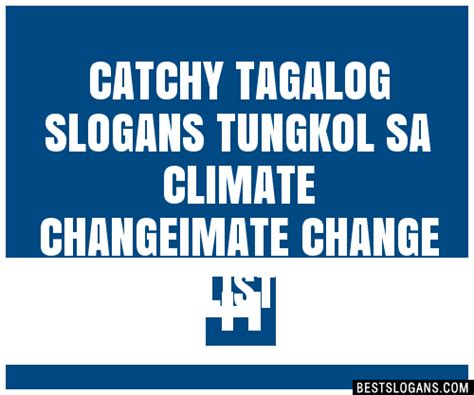 slogan about climate change tagalog